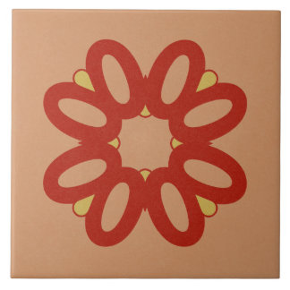 Azulejo cerâmico - Design texturizado vermelho e a