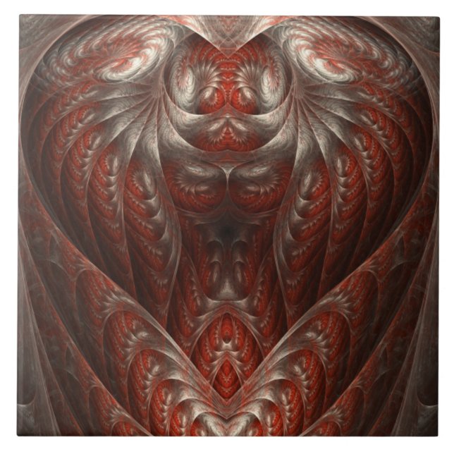 Azulejo cerâmico Design Vermelho Abstrato para me  (Frente)