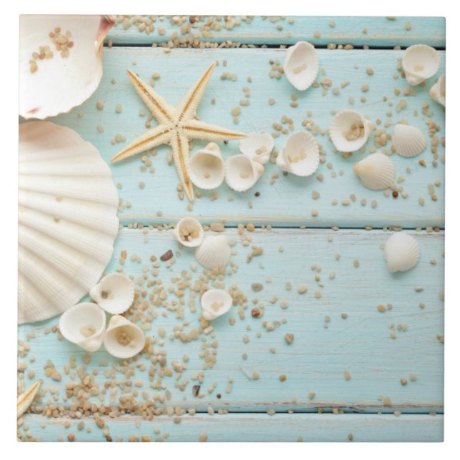 Azulejo cerâmico - Dia na praia (Frente)