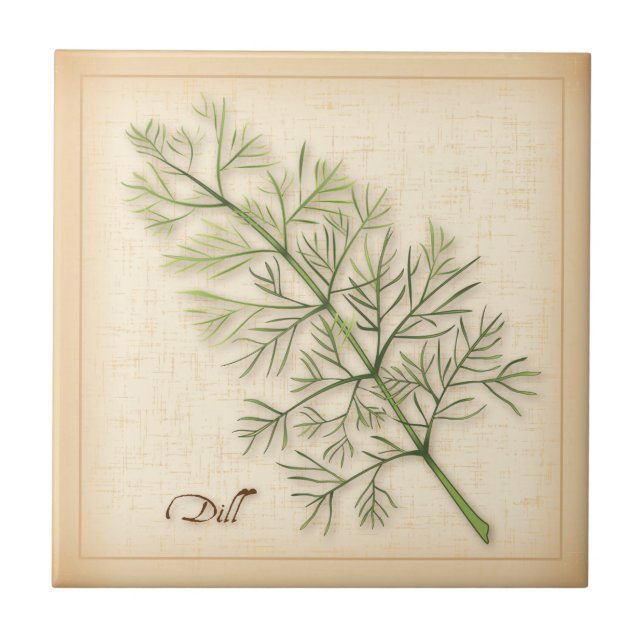 Azulejo cerâmico Dill Herb (Frente)