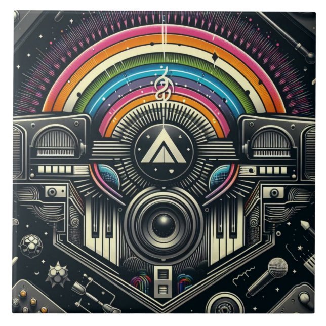 Azulejo cerâmico do Festival de Música (Frente)