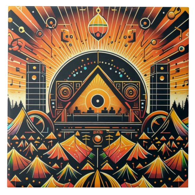 Azulejo cerâmico do Festival de Música (Frente)