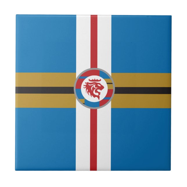 Azulejo cerâmico do Leão Vermelho (Frente)