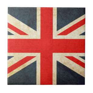 Azulejo cerâmico do presente de Union Jack do