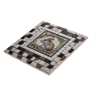 Azulejo cerâmico do rato de estilo mosaico romano