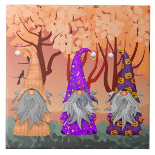 Azulejo Cerâmico dos Gnomos das Halloween