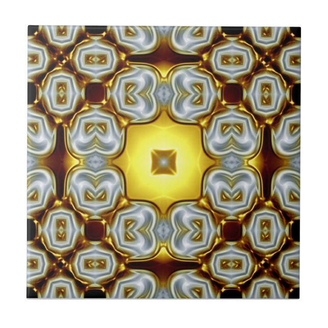 Azulejo cerâmico Dourado (Frente)