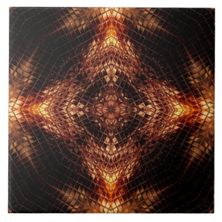 Azulejo cerâmico Dourado líquido de geometria fron