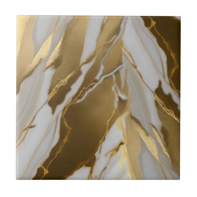 Azulejo cerâmico Dourado Marble 3 pedras (Frente)