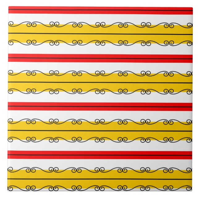 Azulejo cerâmico em Stripe espanhol (Frente)