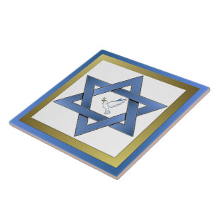 Azulejo Cerâmico Estrela de Davi Pombo da Paz