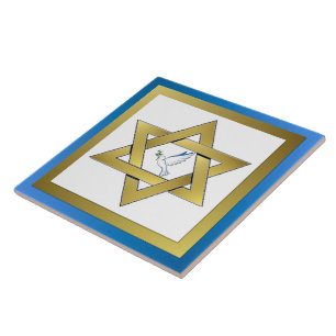 Azulejo Cerâmico Estrela de Davi Pombo da Paz