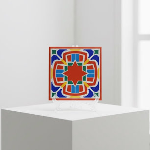 Azulejo Cerâmico Estrela Marroquina Ousada Vermelh