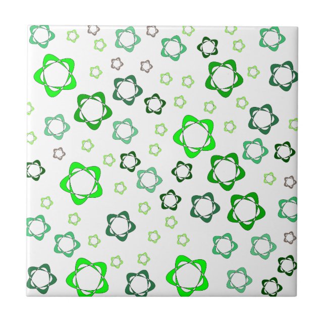 Azulejo cerâmico estrelado (Frente)