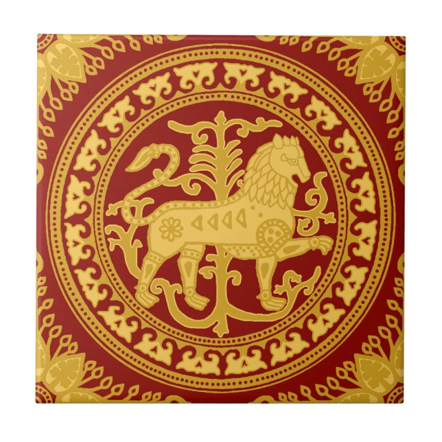 Azulejo cerâmico Esztergom Lion (Frente)