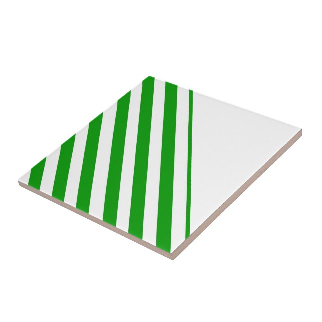 Azulejo cerâmico, faixa verde e branca (Lateral)