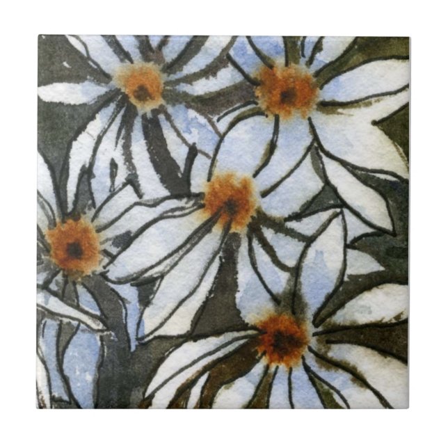 azulejo cerâmico "Fiesty Floral nº 2" (Frente)