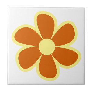 Azulejo Cerâmico Flor Retro Divertido e Funky dos