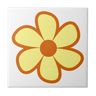 Azulejo Cerâmico Flor Retro Divertido Funky dos An