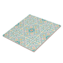 Azulejo Cerâmico Floral Boho