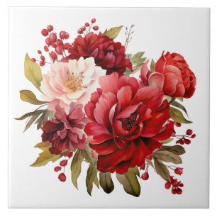 Azulejo Cerâmico Floral de Feriado