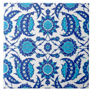 Azulejo Cerâmico Floral Otomano Iznik | Folha Saz 