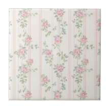 Azulejo Cerâmico Floral Rosa Cor-de-Rosa