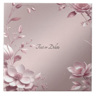Azulejo Cerâmico Floral Rosa Delicado