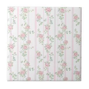 Azulejo Cerâmico Floral Rosa Rosa