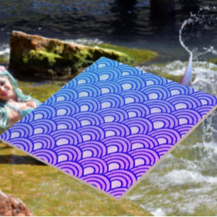 Azulejo Cerâmico Gradiente de Escamas Cerúleo