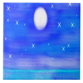 Azulejo cerâmico, Grande (6" x 6") Boa Noite