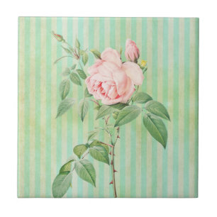 Azulejo cerâmico - greve verde Vintage Floral