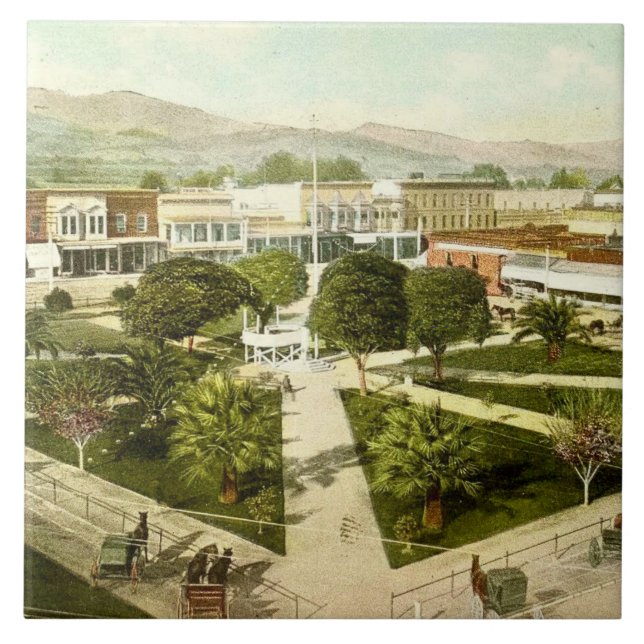 Azulejo Cerâmico Healdsburg California Plaza (Frente)