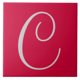 Azulejo cerâmico Hex cc0033 Color Number Monograma