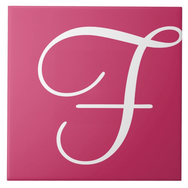 Azulejo cerâmico Hex cc3366 Color Number Monograma (Frente)