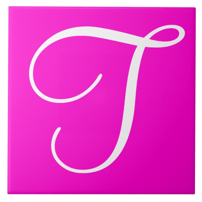 Azulejo cerâmico Hex ff00cc Número de cor Monogram (Frente)