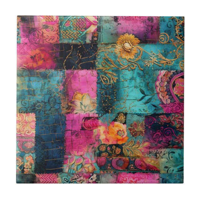 Azulejo Cerâmico Hippie Boho (Frente)