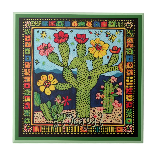 Azulejo Cerâmico Huichol Loteria: Azulejo Cerâmico (Frente)