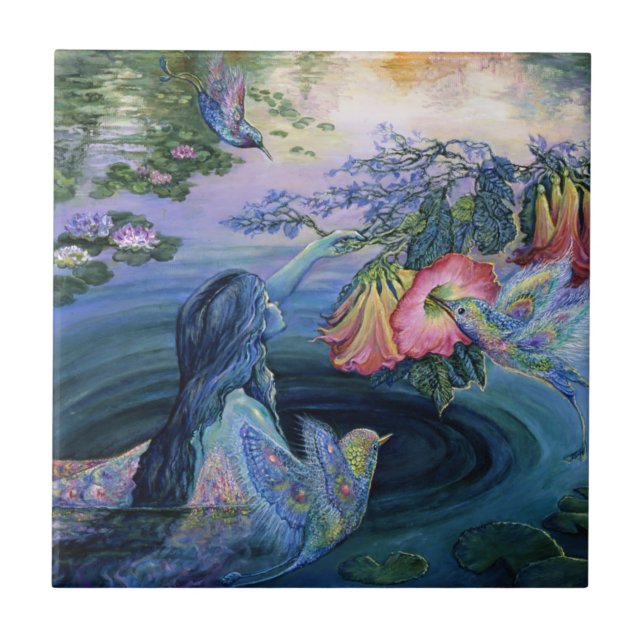 Azulejo cerâmico Hummingbird 6x6 (Frente)