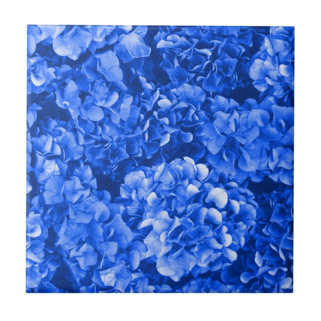 Azulejo cerâmico Hydrangea azul (Frente)