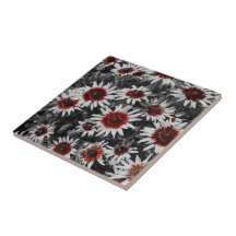 Azulejo cerâmico impressionante de olhos negros