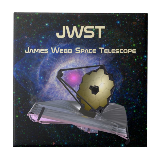 Azulejo Cerâmico JWST do Telescópio Espacial James (Frente)