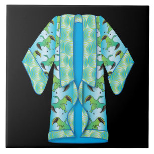 Azulejo Cerâmico Kimono Azul