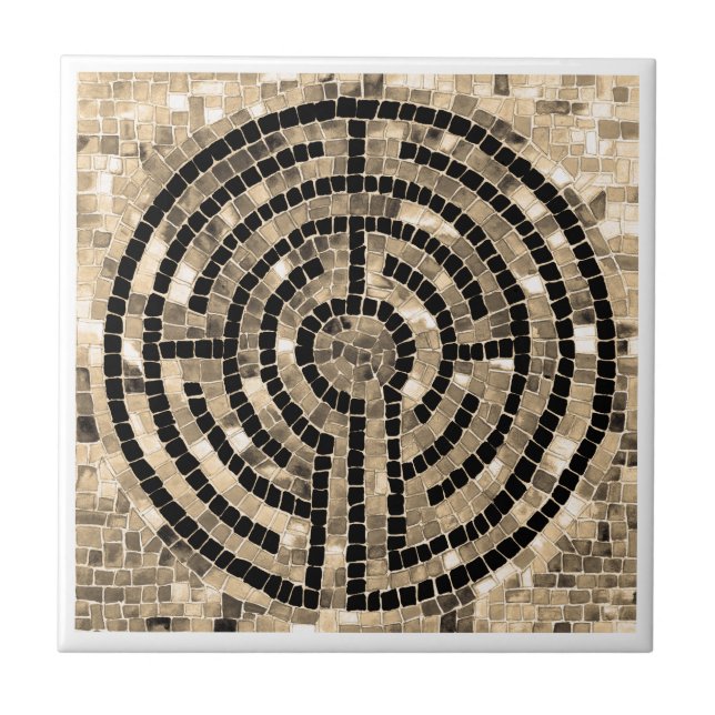 Azulejo Cerâmico LABIRINTO V 4,25x4,25 - Branco (Frente)
