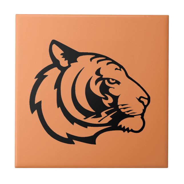Azulejo cerâmico laranja tigre (Frente)