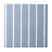 Azulejo Cerâmico Listra Azul e Branco