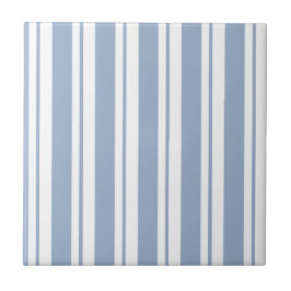 Azulejo Cerâmico Listra Azul e Branco