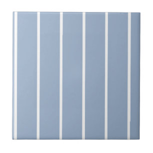 Azulejo Cerâmico Listra Azul e Branco