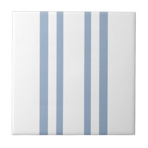 Azulejo Cerâmico Listra Azul e Branco