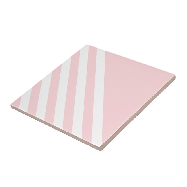 Azulejo Cerâmico Listra Rosa & Listra Branca (Lateral)